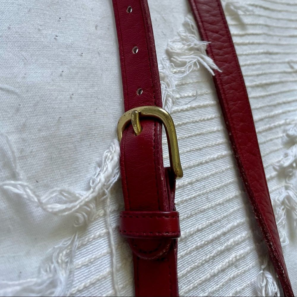 VINTAGE COACH CAMERA Bag Red Leather Shoulder Crossbody Handbag Purse H5C- 9973 - Picture 16 of 16